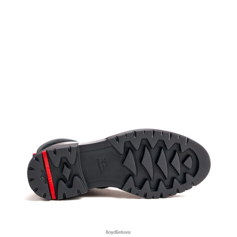 LLOYD Lengvo pado lygios odinės kulkšnies batai moterys avalynė juodas VF40PZ914