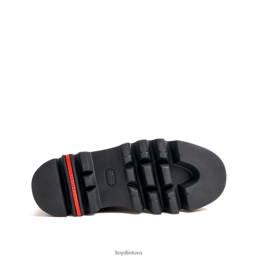 LLOYD Lengvo pado lygios odinės kulkšnies batai moterys avalynė juodas VF40PZ915