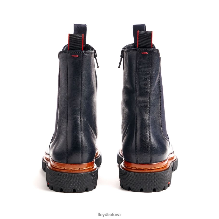 LLOYD Lengvo pado lygios odinės kulkšnies batai moterys avalynė mėlyna VF40PZ912