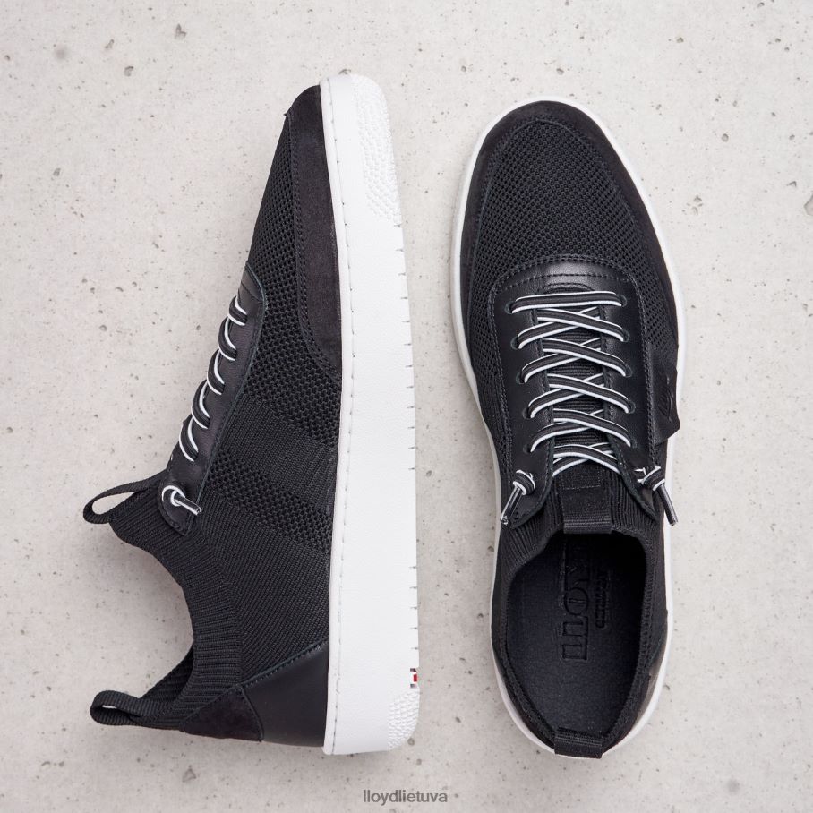 LLOYD glotnios odinės spalvos sportbačiai moterys avalynė juodas VF40PZ822