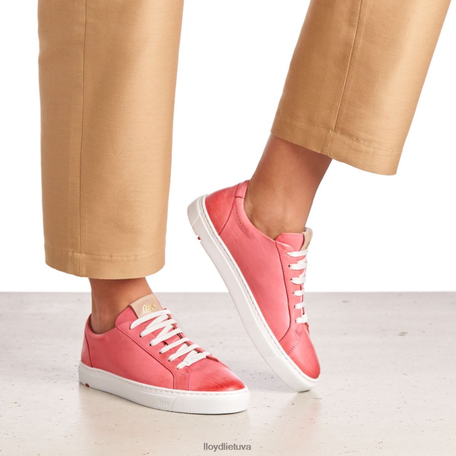 LLOYD glotnios odinės spalvos sportbačiai moterys avalynė rožinis VF40PZ842
