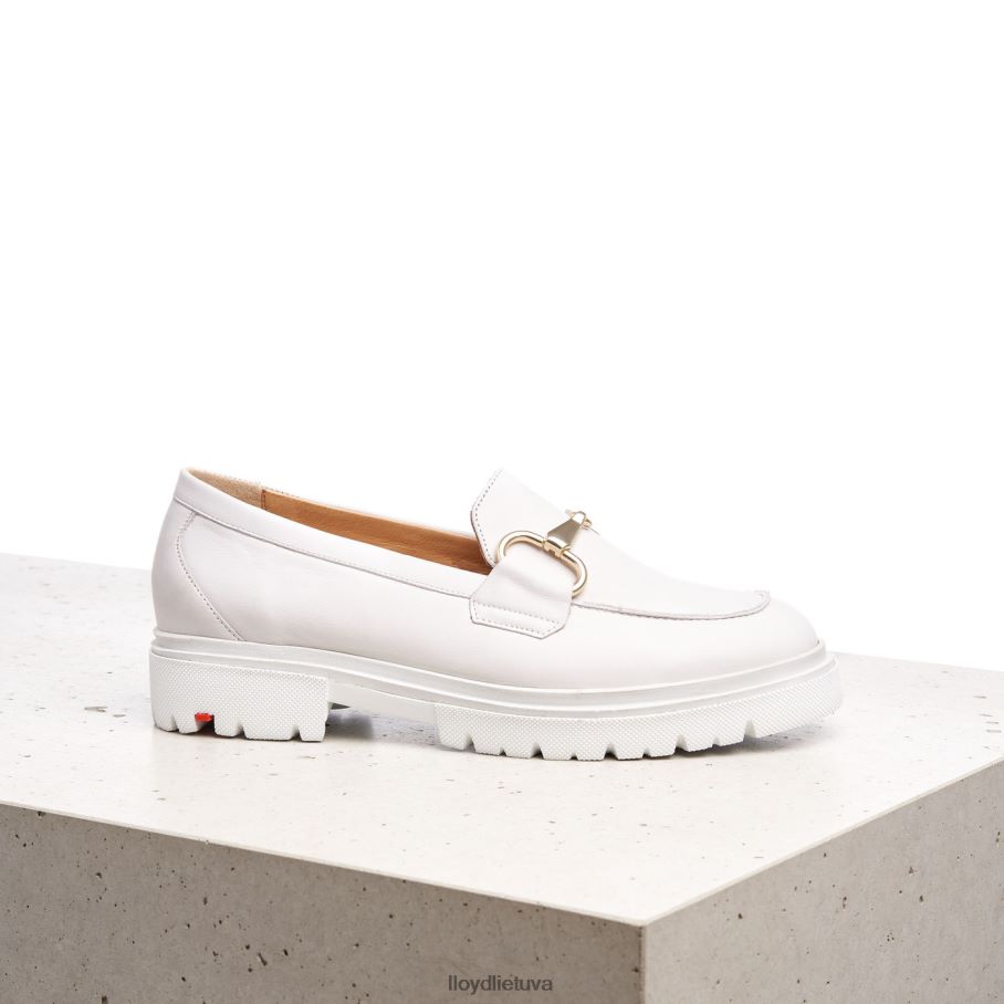 LLOYD glotnios odinės šlepetės moterys avalynė baltas VF40PZ1011