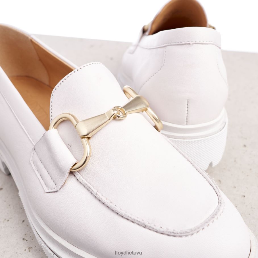 LLOYD glotnios odinės šlepetės moterys avalynė baltas VF40PZ1011