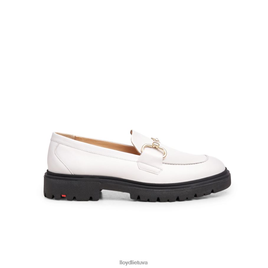 LLOYD glotnios odinės šlepetės moterys avalynė baltas VF40PZ1034