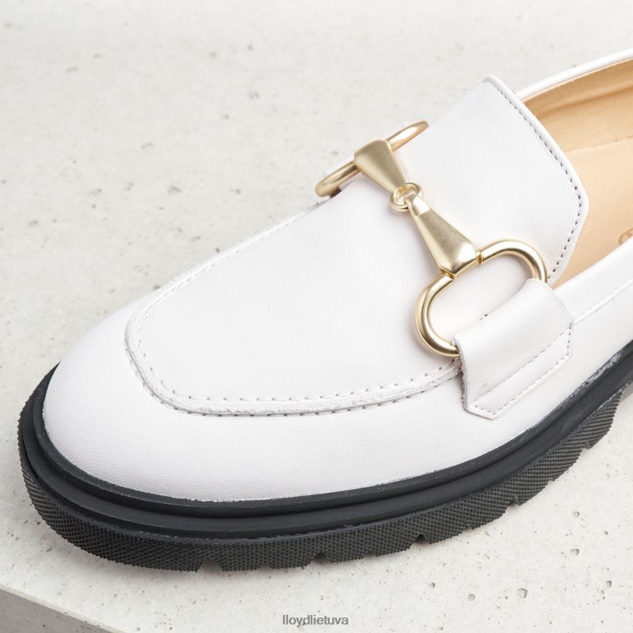 LLOYD glotnios odinės šlepetės moterys avalynė baltas VF40PZ1034