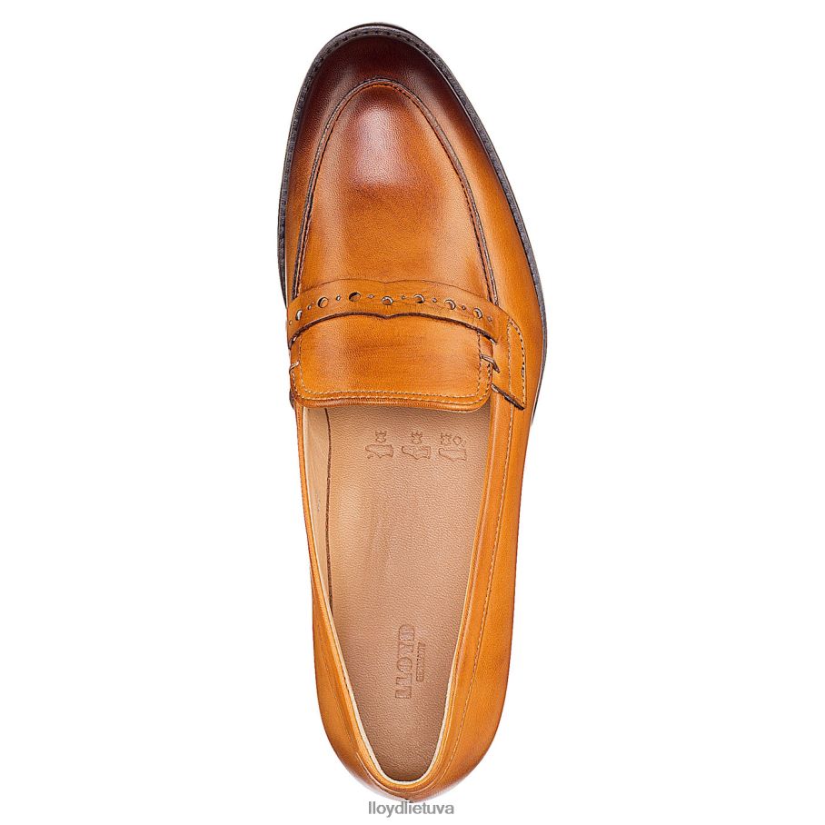 LLOYD glotnios odinės šlepetės moterys avalynė geltona VF40PZ1094