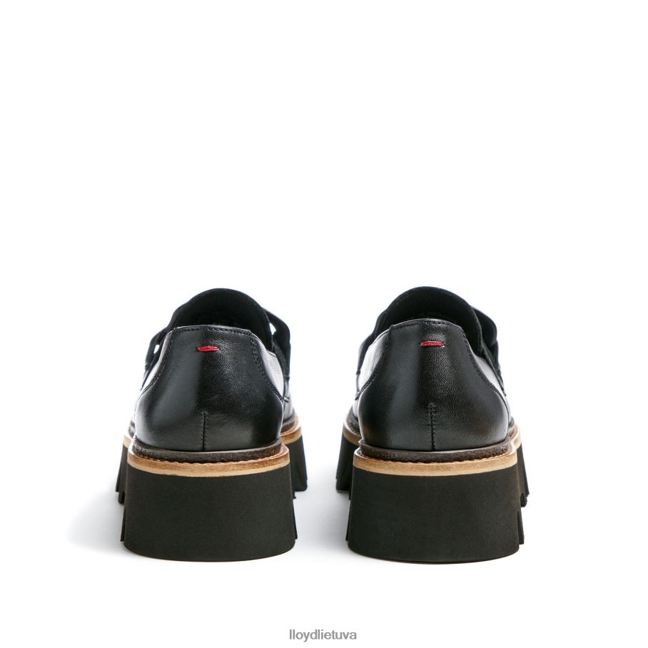 LLOYD glotnios odinės šlepetės moterys avalynė juodas VF40PZ1018