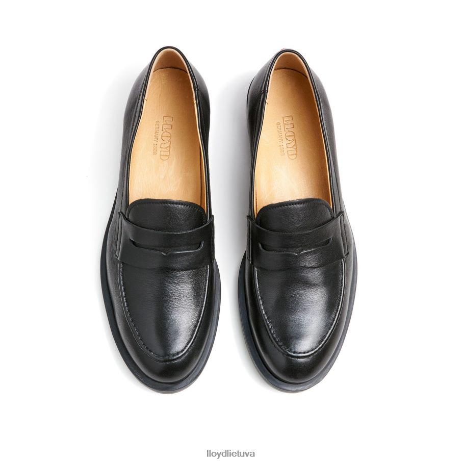 LLOYD glotnios odinės šlepetės moterys avalynė juodas VF40PZ1025