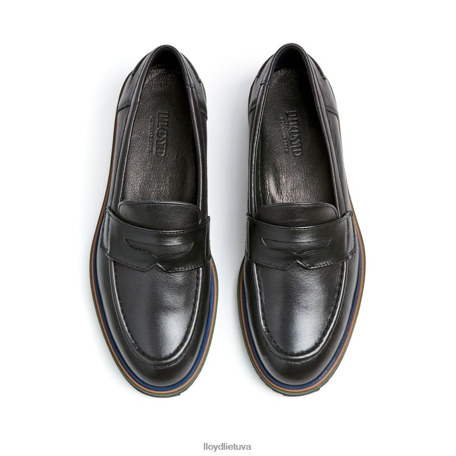 LLOYD glotnios odinės šlepetės moterys avalynė juodas VF40PZ1046