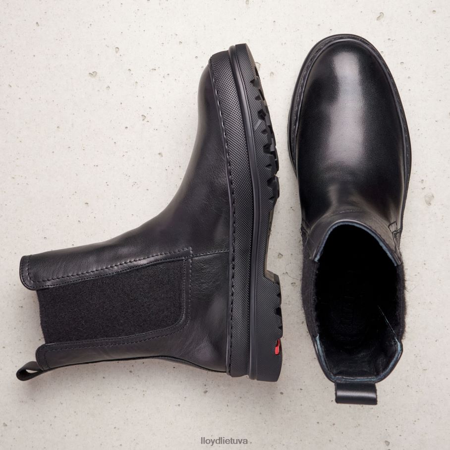 LLOYD glotnios odos slydimo batai moterys avalynė juodas VF40PZ958