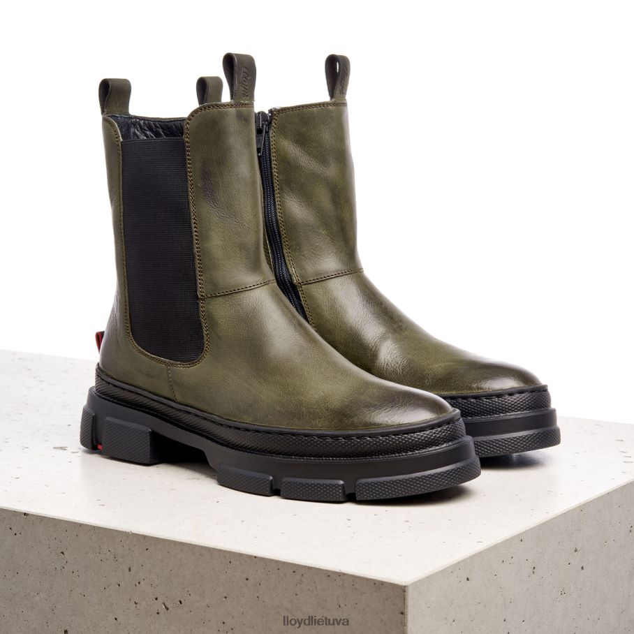LLOYD glotnios odos slydimo batai moterys avalynė žalias VF40PZ930