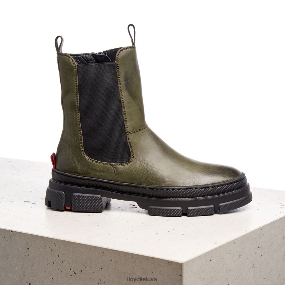 LLOYD glotnios odos slydimo batai moterys avalynė žalias VF40PZ930