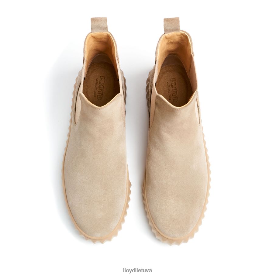 LLOYD grubios odos kulkšnies batai moterys avalynė smėlio spalvos VF40PZ882