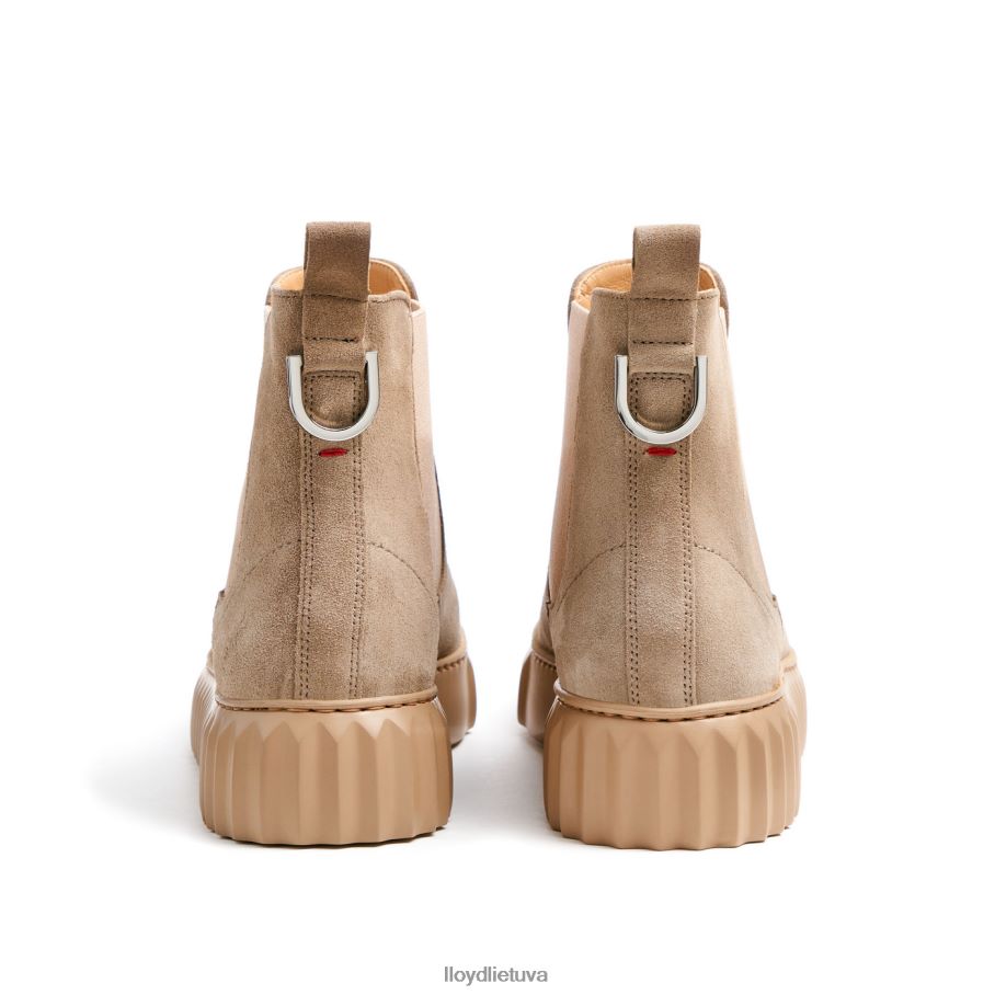 LLOYD grubios odos kulkšnies batai moterys avalynė smėlio spalvos VF40PZ882