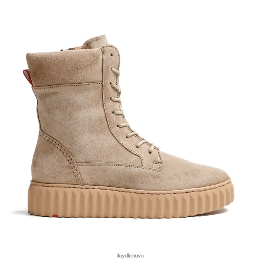 LLOYD grubios odos kulkšnies batai moterys avalynė smėlio spalvos VF40PZ888