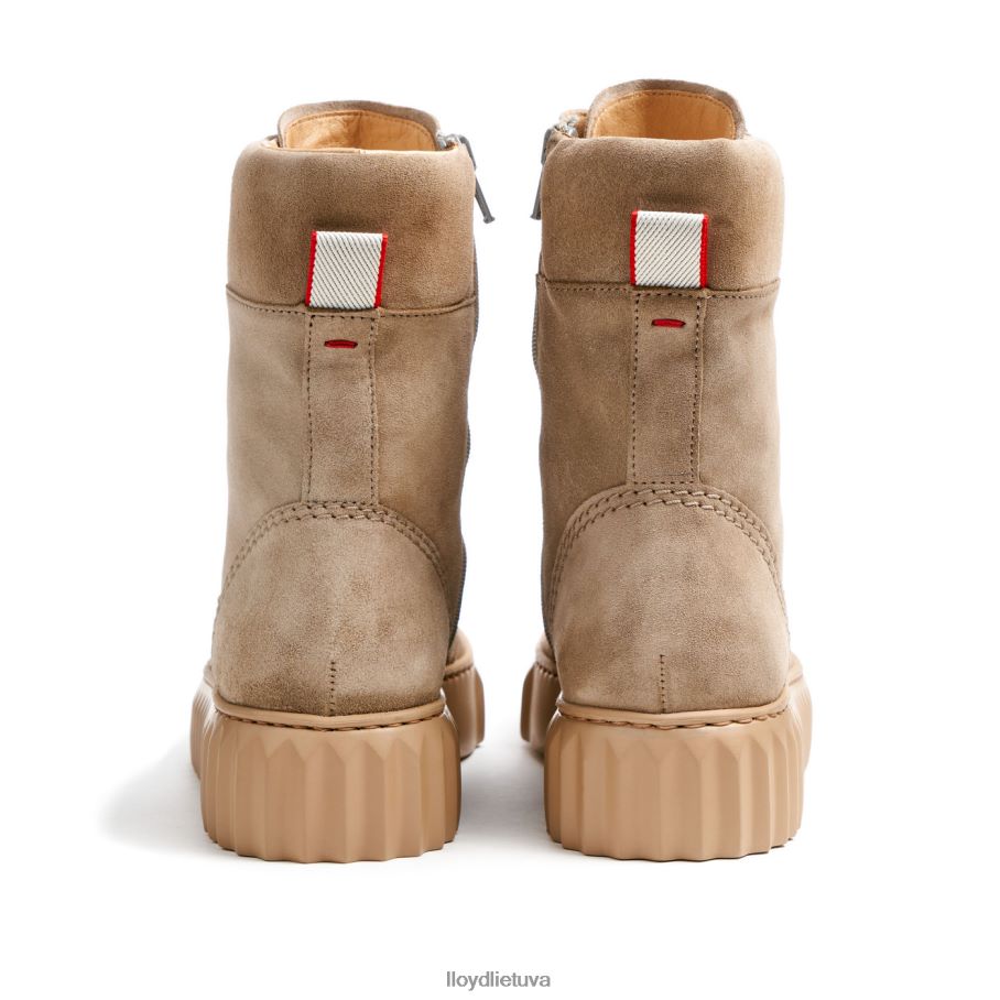 LLOYD grubios odos kulkšnies batai moterys avalynė smėlio spalvos VF40PZ888