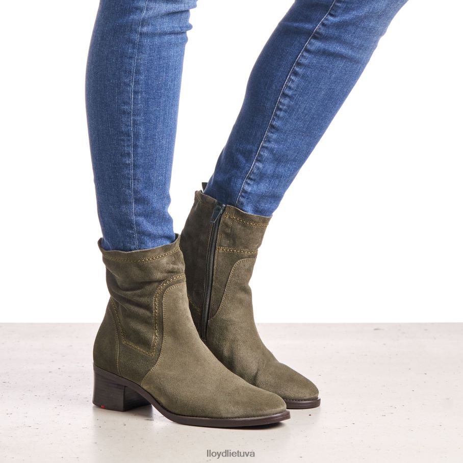 LLOYD kvėpuojantys kulkšnies batai moterys avalynė žalias VF40PZ992