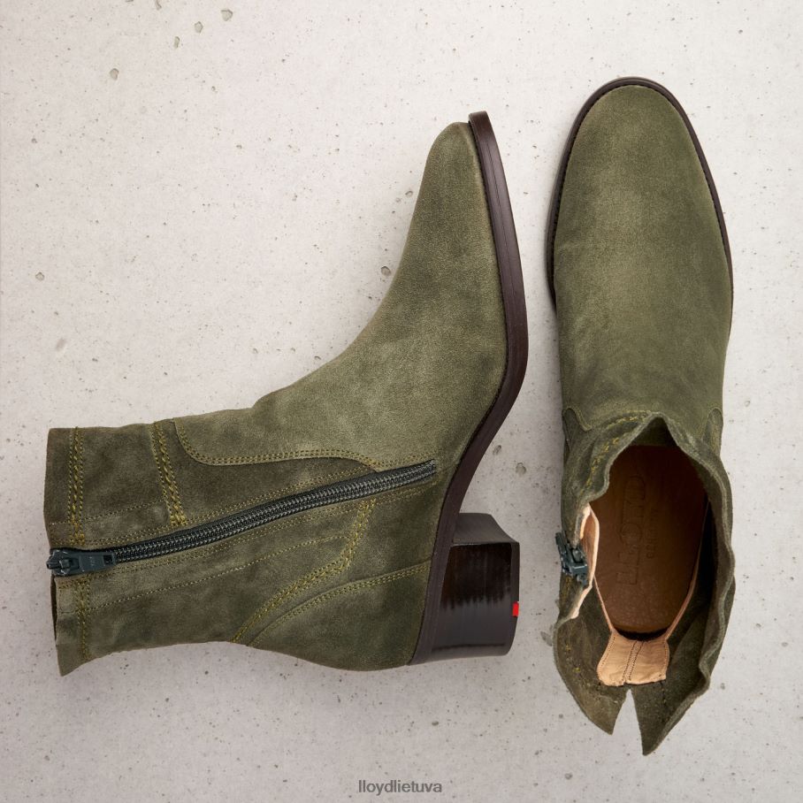 LLOYD kvėpuojantys kulkšnies batai moterys avalynė žalias VF40PZ992