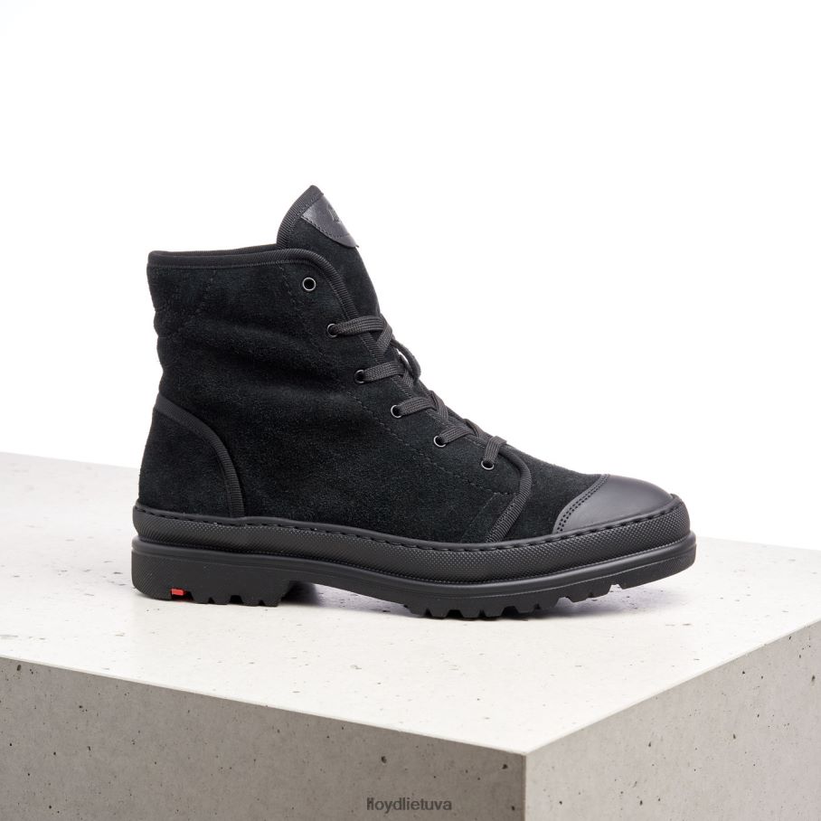 LLOYD lengvi odiniai kulkšnies batai moterys avalynė juodas VF40PZ927