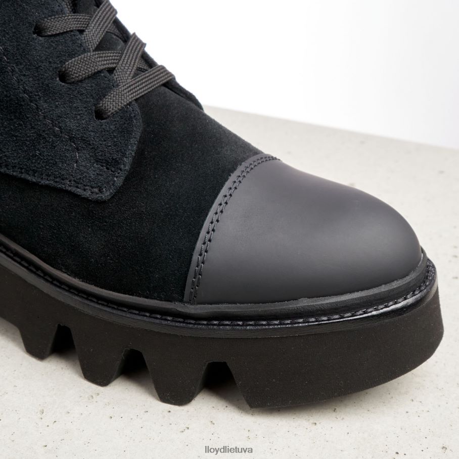 LLOYD lengvi odiniai kulkšnies batai moterys avalynė juodas VF40PZ947