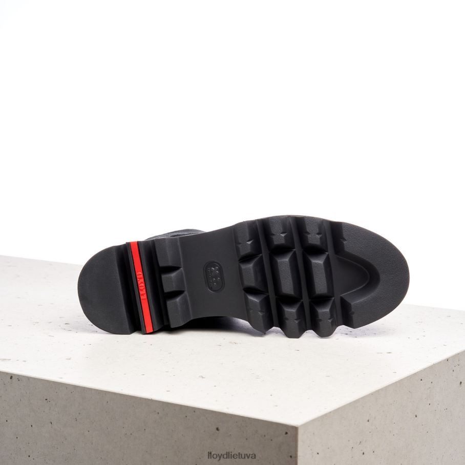 LLOYD lengvi odiniai kulkšnies batai moterys avalynė juodas VF40PZ947