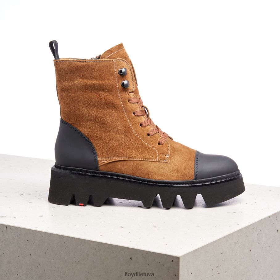 LLOYD lengvi odiniai kulkšnies batai moterys avalynė rudas VF40PZ948