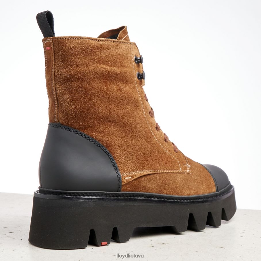 LLOYD lengvi odiniai kulkšnies batai moterys avalynė rudas VF40PZ948