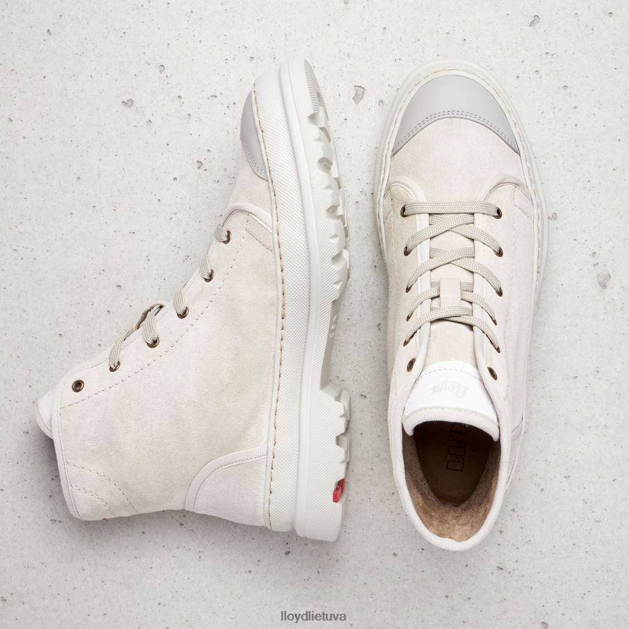 LLOYD lengvi odiniai kulkšnies batai moterys avalynė smėlio spalvos VF40PZ955