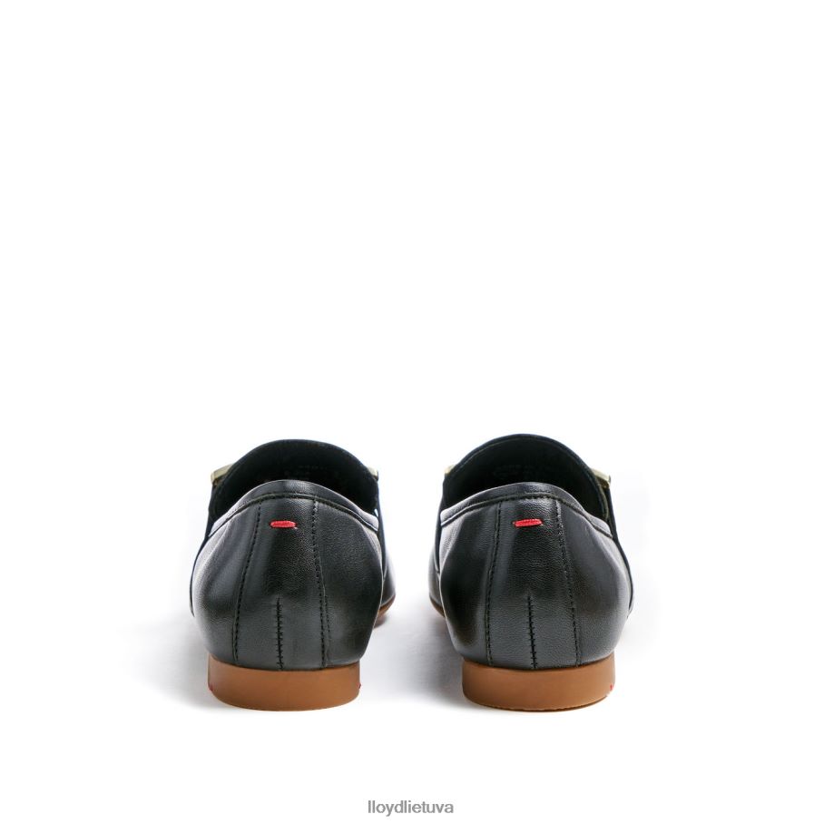 LLOYD lygios odinės šlepetės moterys avalynė juodas VF40PZ1039