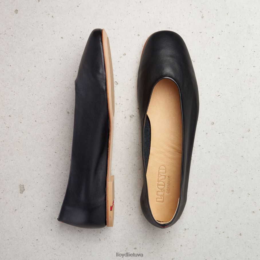LLOYD lygios odos balerina moterys avalynė juodas VF40PZ1257