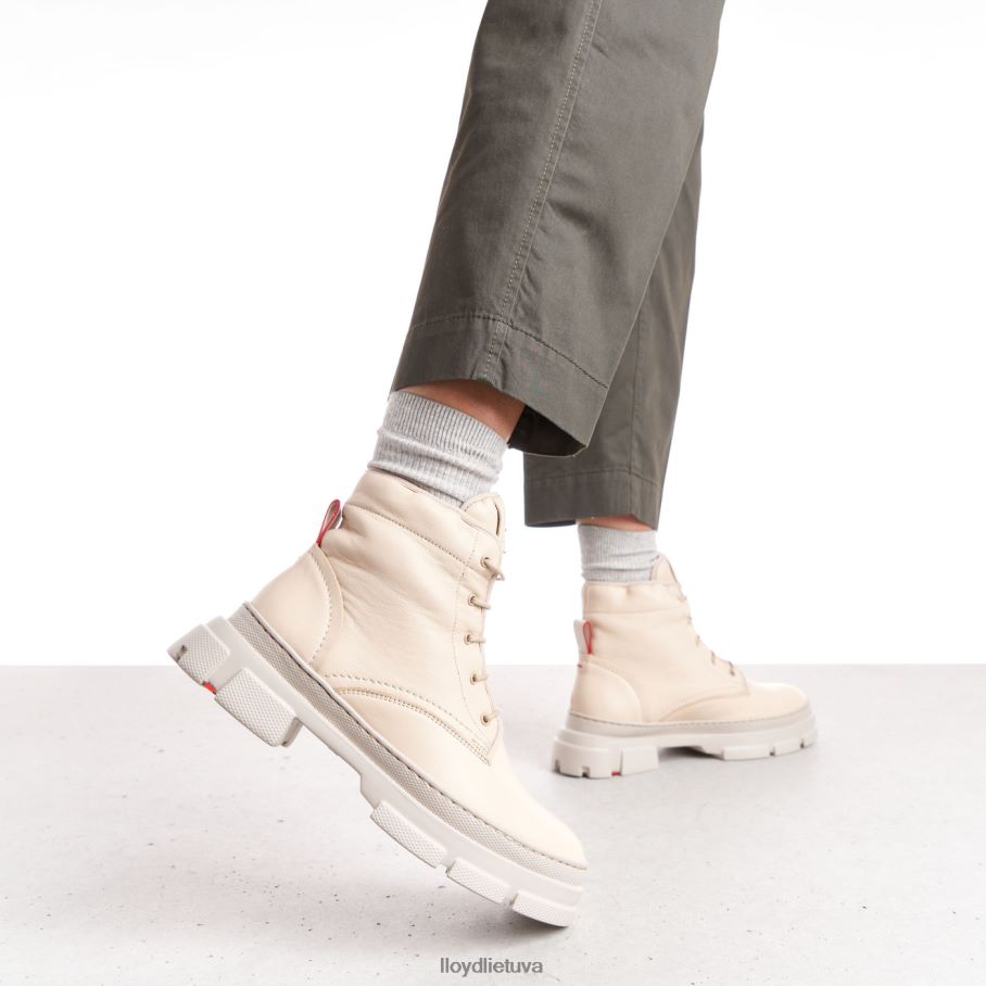 LLOYD lygios odos kulkšnies batai moterys avalynė smėlio spalvos VF40PZ937