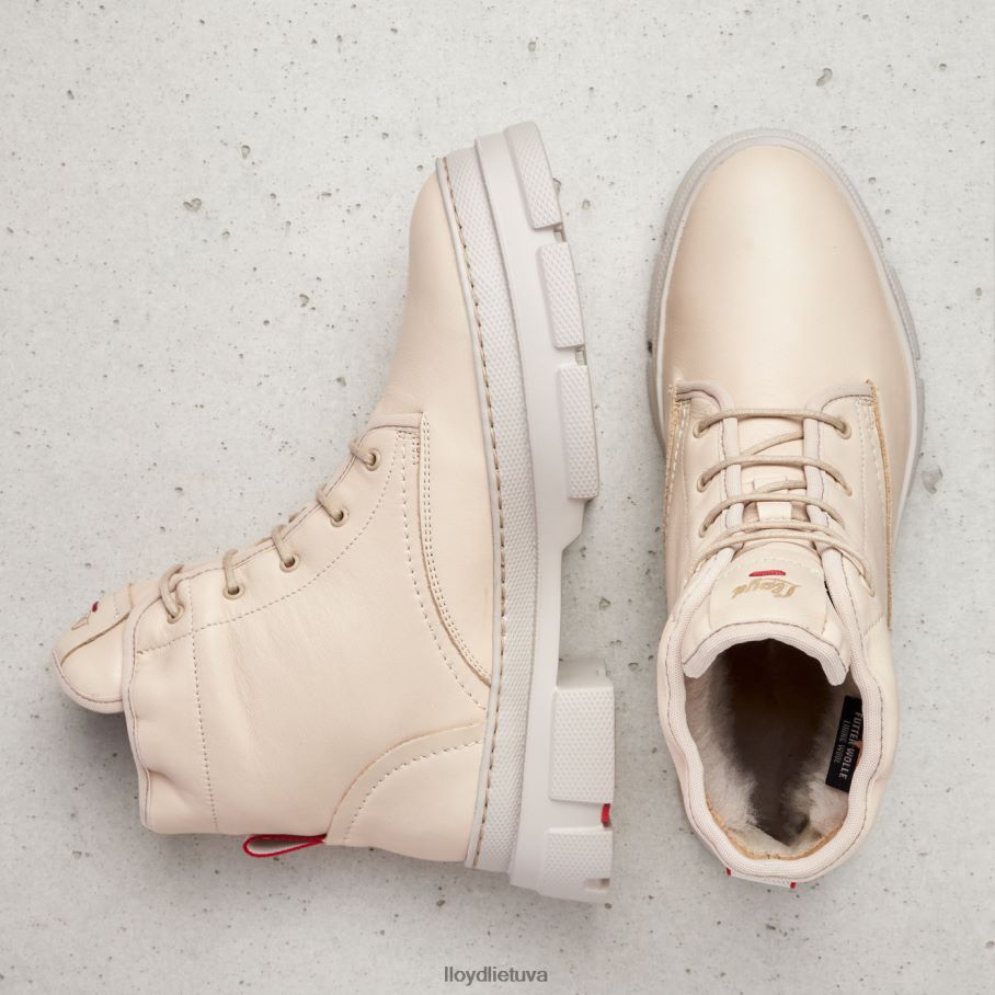 LLOYD lygios odos kulkšnies batai moterys avalynė smėlio spalvos VF40PZ937