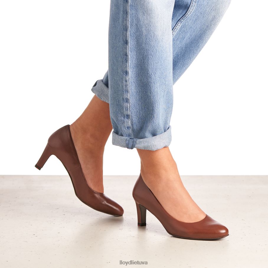 LLOYD lygios odos pompos moterys avalynė rudas VF40PZ1050