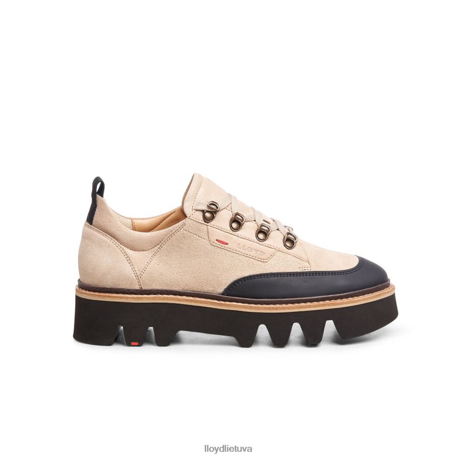 LLOYD lygios odos sportbačiai moterys avalynė smėlio spalvos VF40PZ1177