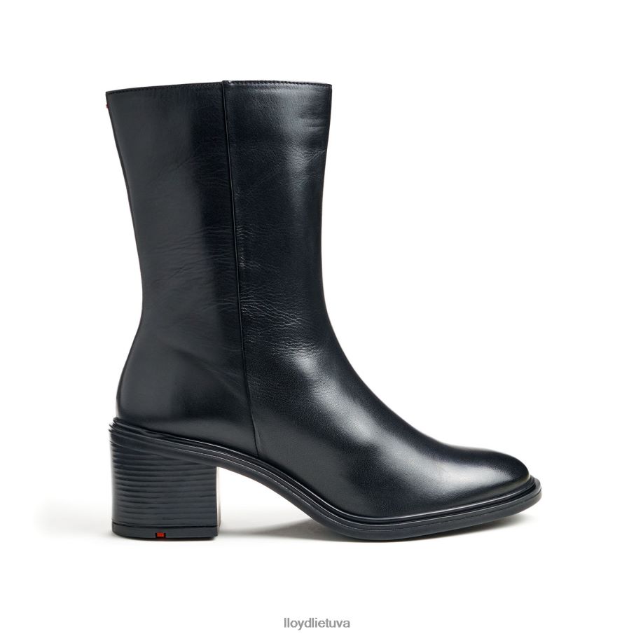 LLOYD madingi lygiai odiniai kulkšnies batai moterys avalynė juodas VF40PZ885