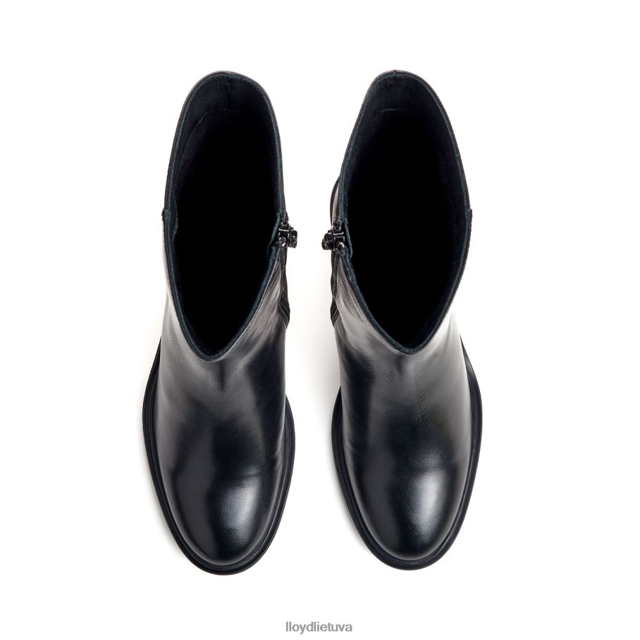 LLOYD madingi lygiai odiniai kulkšnies batai moterys avalynė juodas VF40PZ885