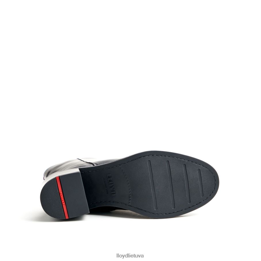 LLOYD madingi lygiai odiniai kulkšnies batai moterys avalynė juodas VF40PZ885