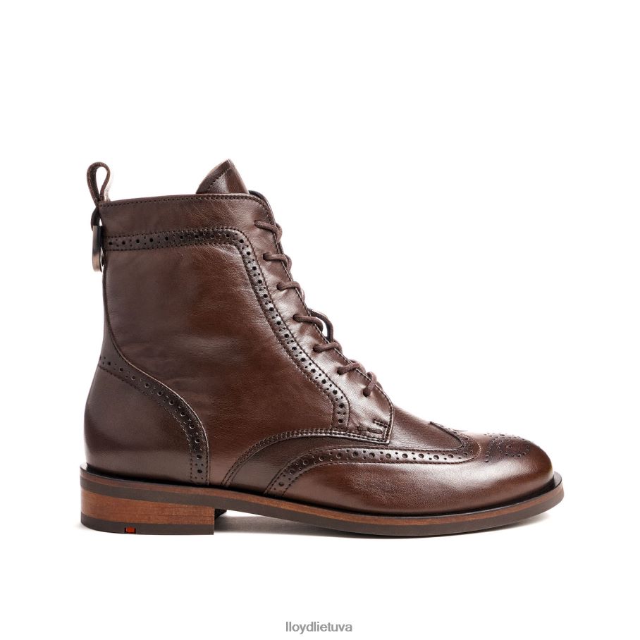 LLOYD madingi lygiai odiniai kulkšnies batai moterys avalynė rudas VF40PZ877