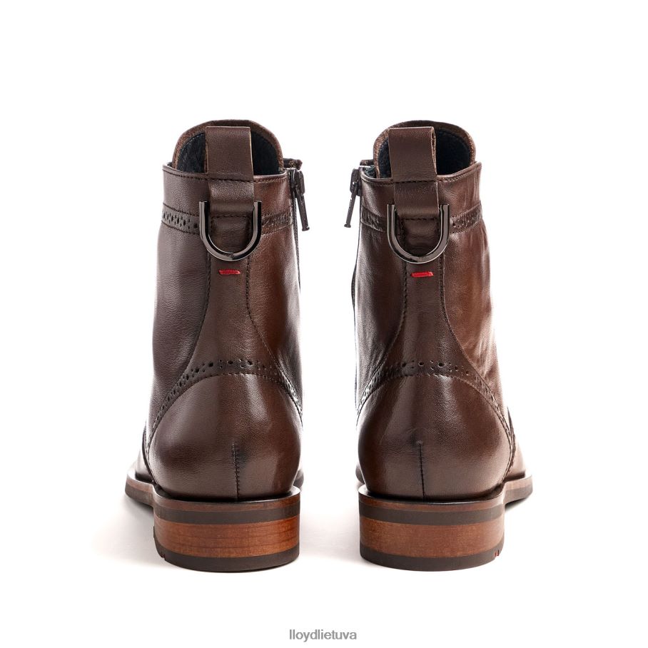 LLOYD madingi lygiai odiniai kulkšnies batai moterys avalynė rudas VF40PZ877