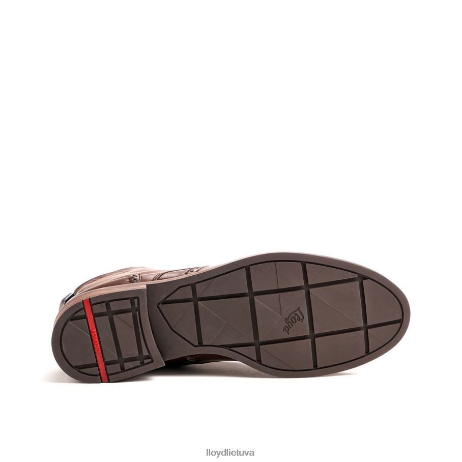 LLOYD madingi lygiai odiniai kulkšnies batai moterys avalynė rudas VF40PZ877