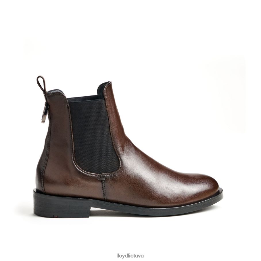 LLOYD madingi lygiai odiniai kulkšnies batai moterys avalynė rudas VF40PZ897