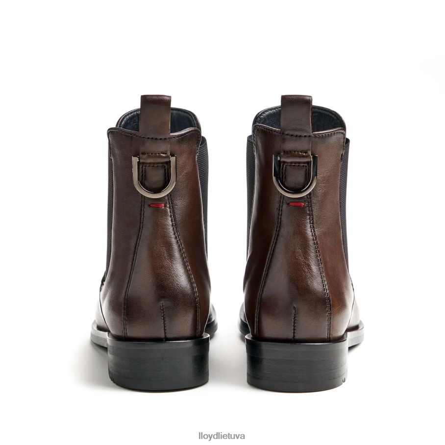 LLOYD madingi lygiai odiniai kulkšnies batai moterys avalynė rudas VF40PZ897