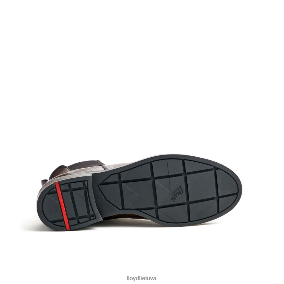 LLOYD madingi lygiai odiniai kulkšnies batai moterys avalynė rudas VF40PZ897