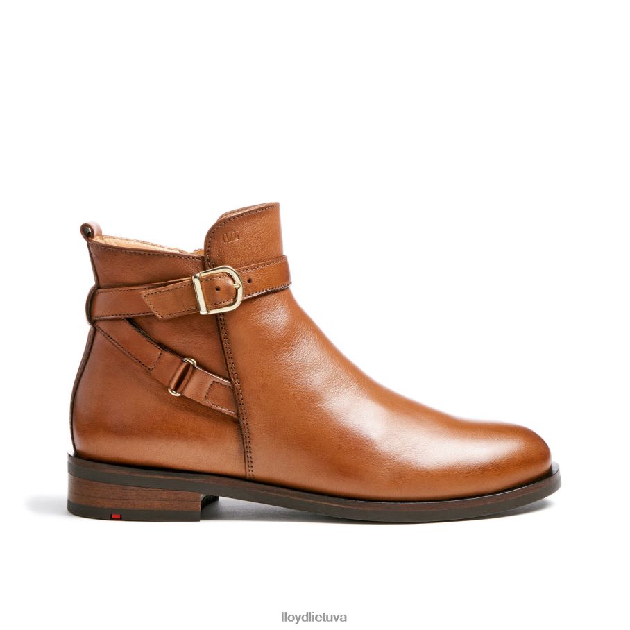 LLOYD madingi lygiai odiniai kulkšnies batai moterys avalynė rudas VF40PZ900