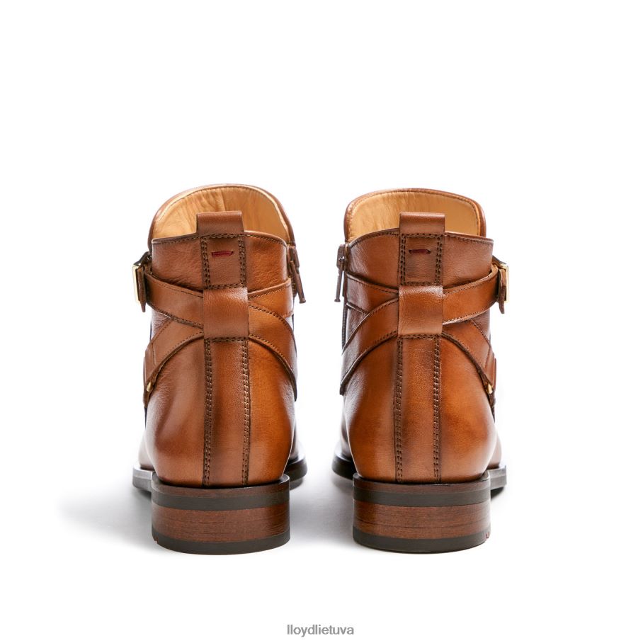 LLOYD madingi lygiai odiniai kulkšnies batai moterys avalynė rudas VF40PZ900