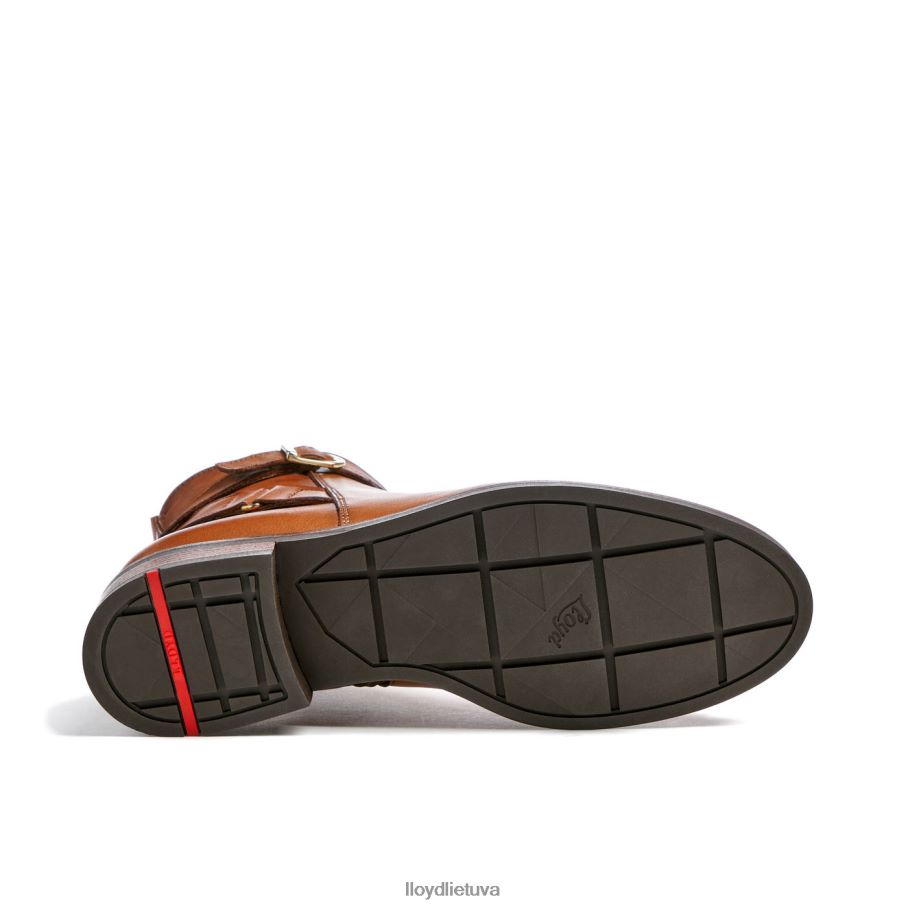 LLOYD madingi lygiai odiniai kulkšnies batai moterys avalynė rudas VF40PZ900