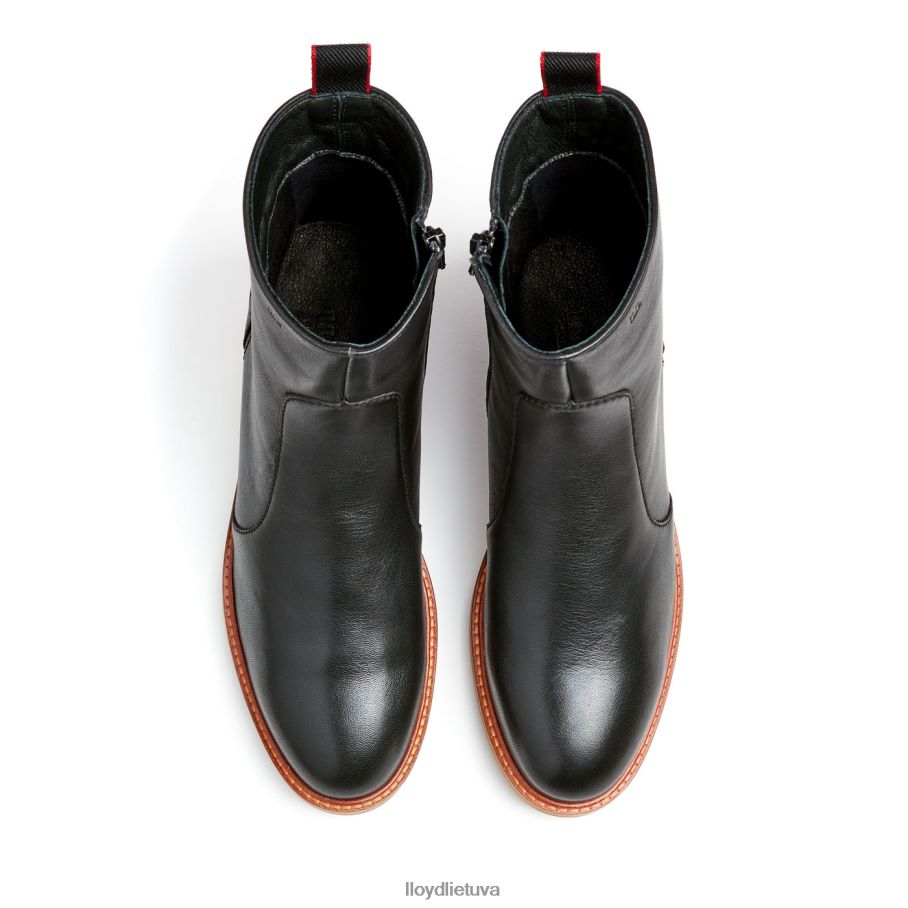 LLOYD madingi odiniai kulkšnies batai moterys avalynė juodas VF40PZ901