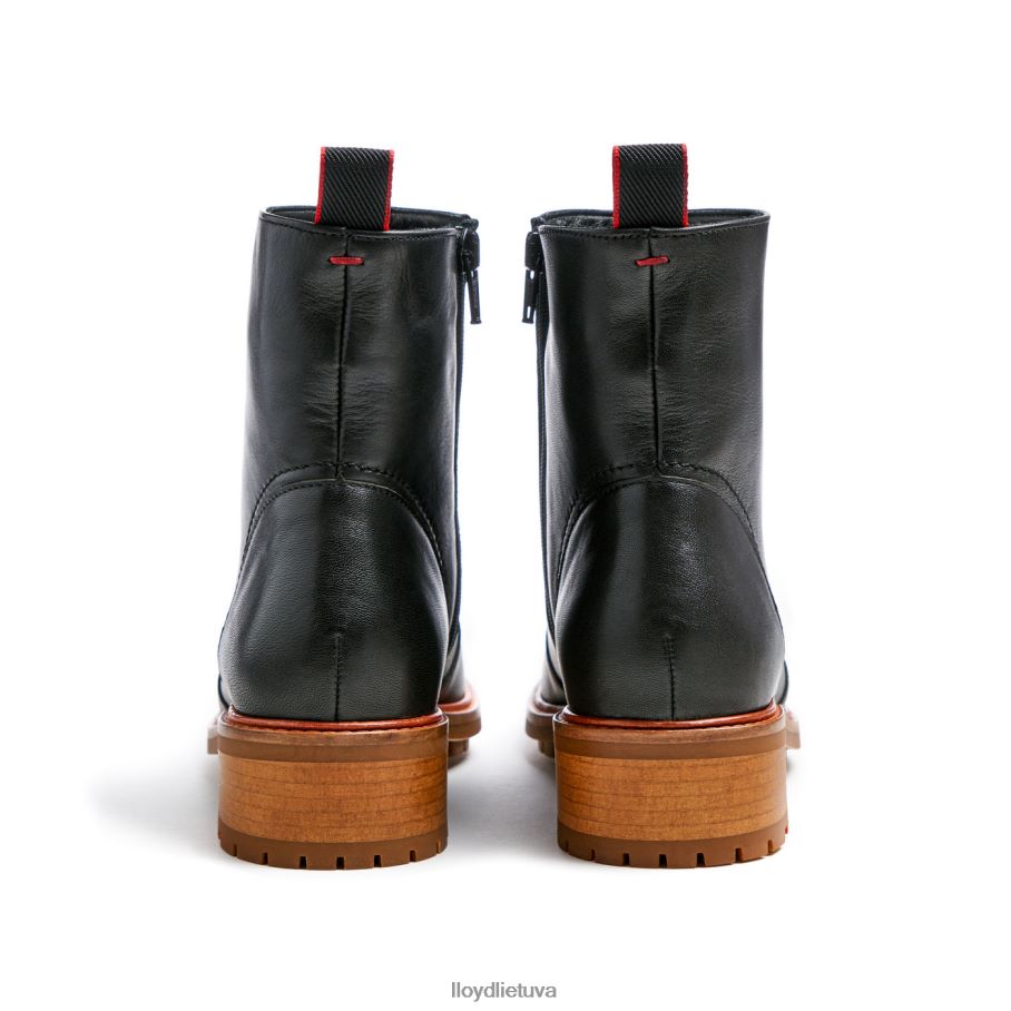 LLOYD madingi odiniai kulkšnies batai moterys avalynė juodas VF40PZ901