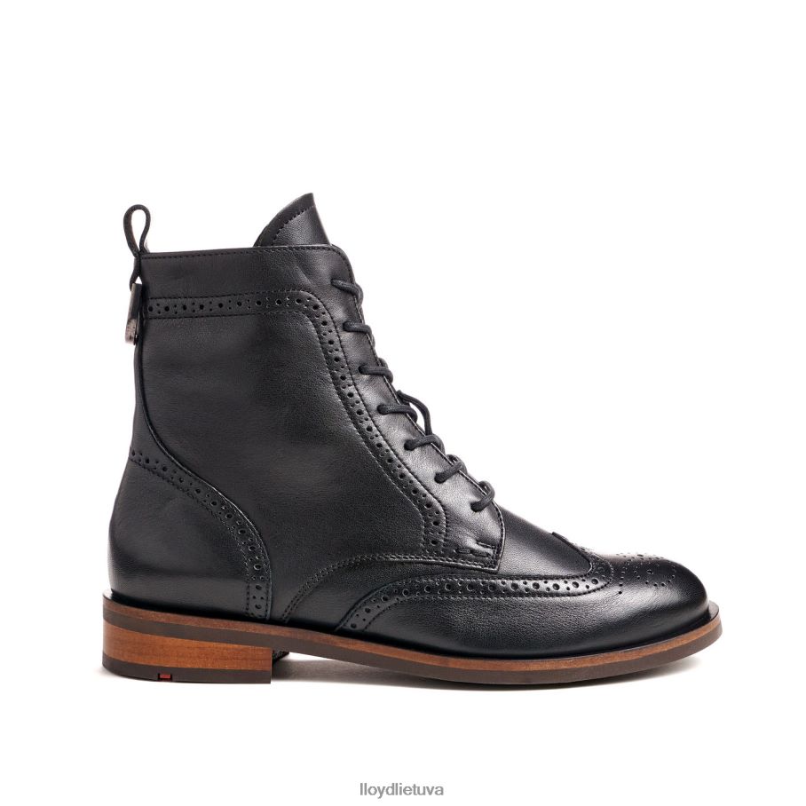 LLOYD madingi odiniai kulkšnies batai moterys avalynė juodas VF40PZ908