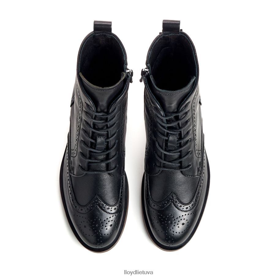 LLOYD madingi odiniai kulkšnies batai moterys avalynė juodas VF40PZ908